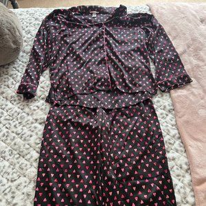 Victoria's Secret Satin Heart Pajamas